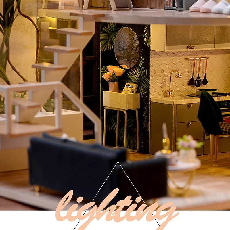 3D Wooden Dollhouse Kit