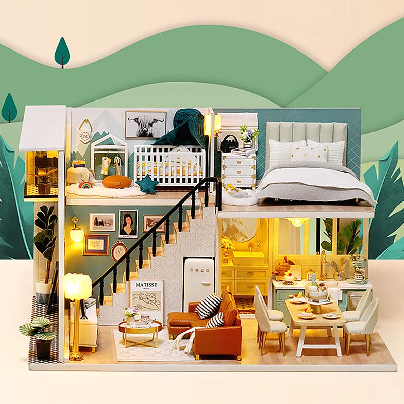 3D Wooden Dollhouse Kit