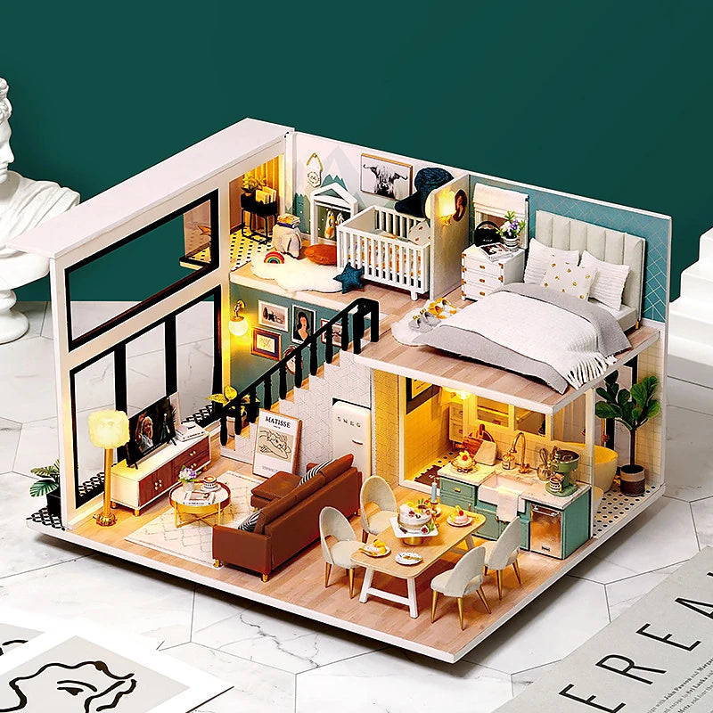 3D Wooden Dollhouse Kit