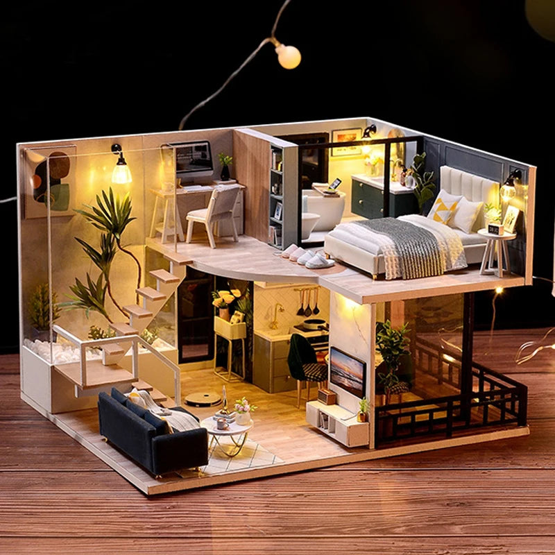 3D Wooden Dollhouse Kit