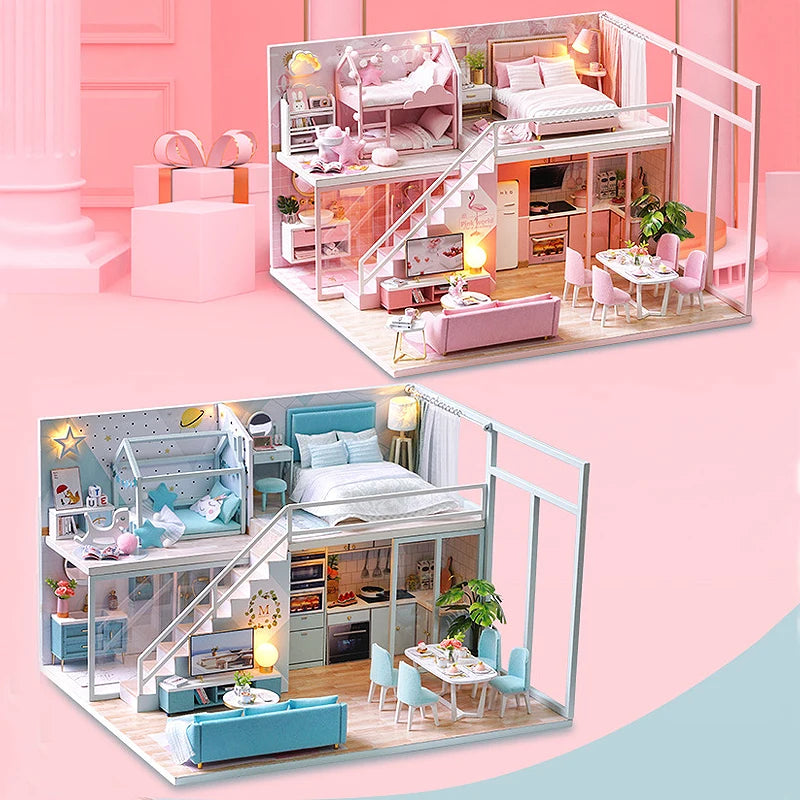 3D Wooden Dollhouse Kit