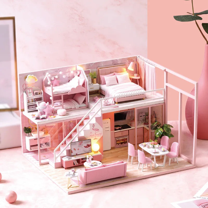 3D Wooden Dollhouse Kit