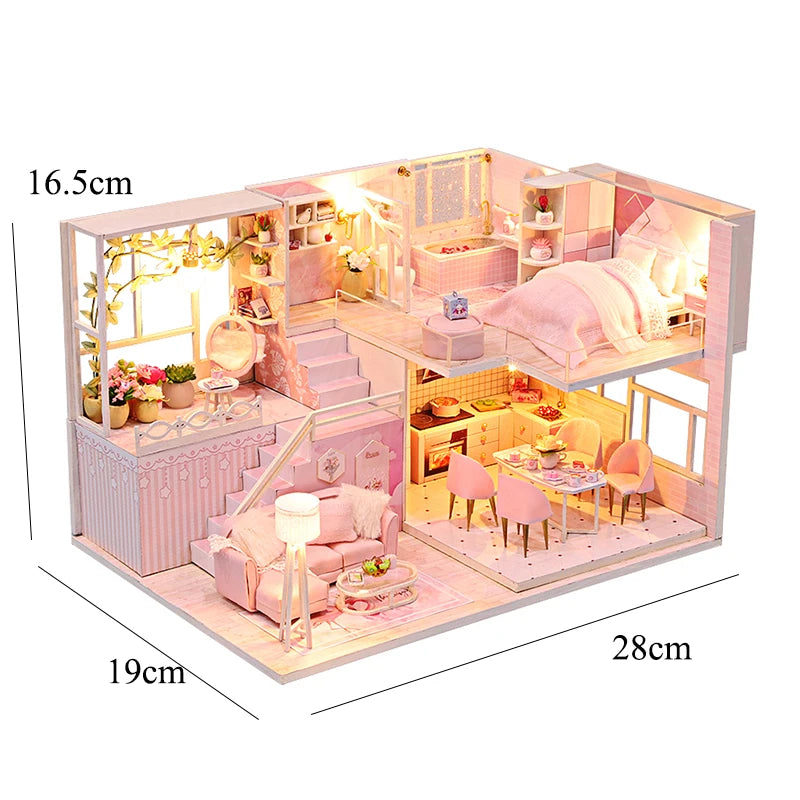 3D Wooden Dollhouse Kit