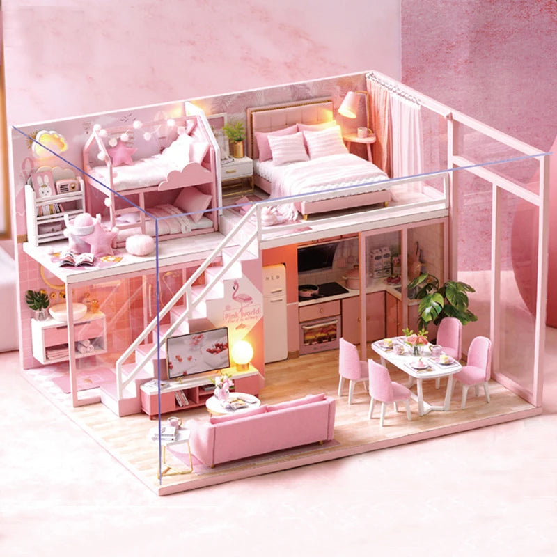 3D Wooden Dollhouse Kit