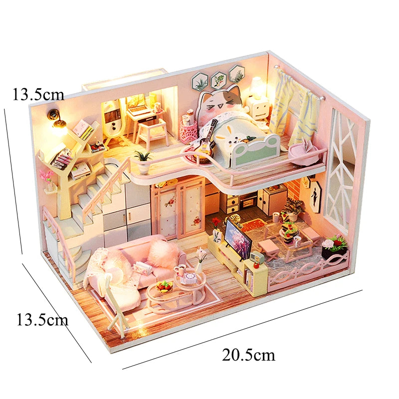3D Wooden Dollhouse Kit