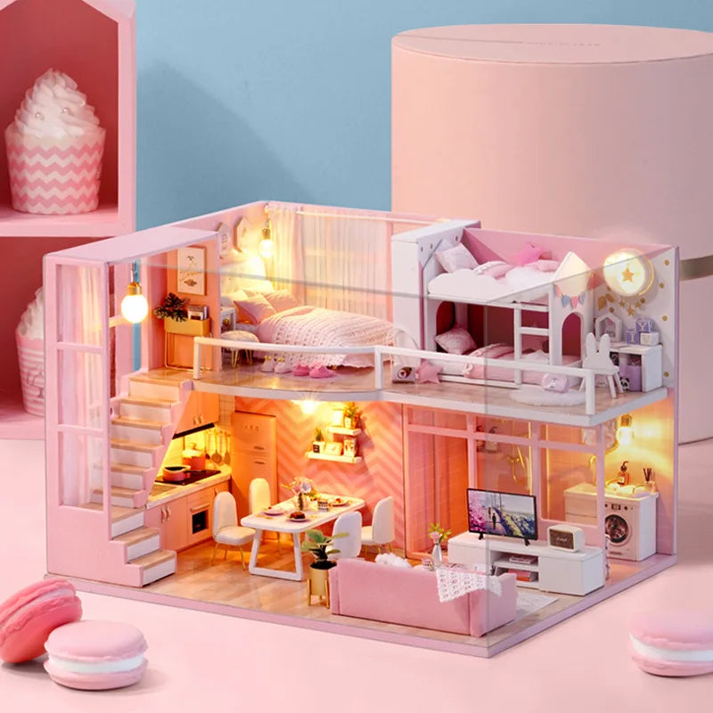 3D Wooden Dollhouse Kit