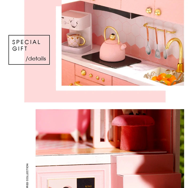 3D Wooden Dollhouse Kit