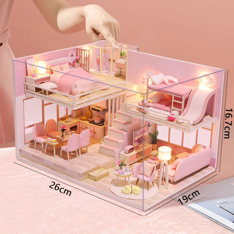 3D Wooden Dollhouse Kit
