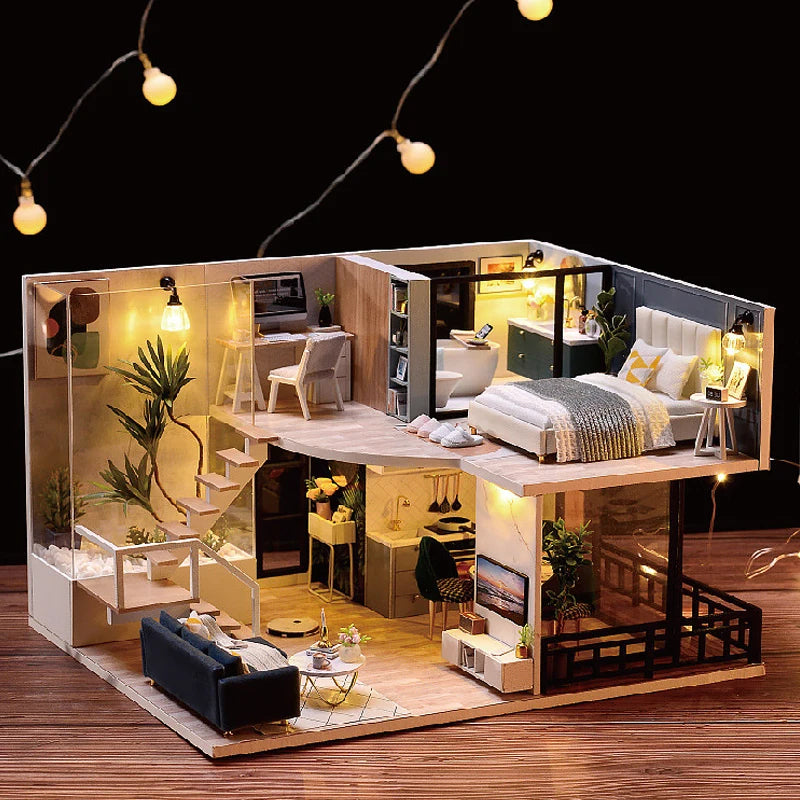 3D Wooden Dollhouse Kit