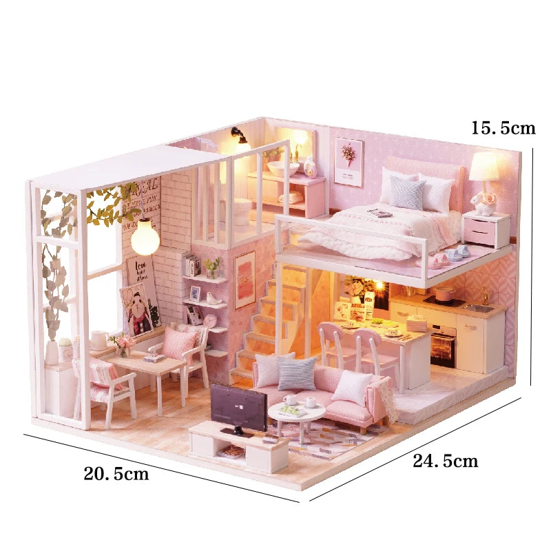 3D Wooden Dollhouse Kit