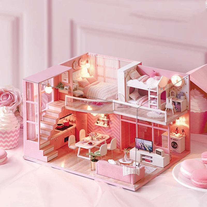 3D Wooden Dollhouse Kit