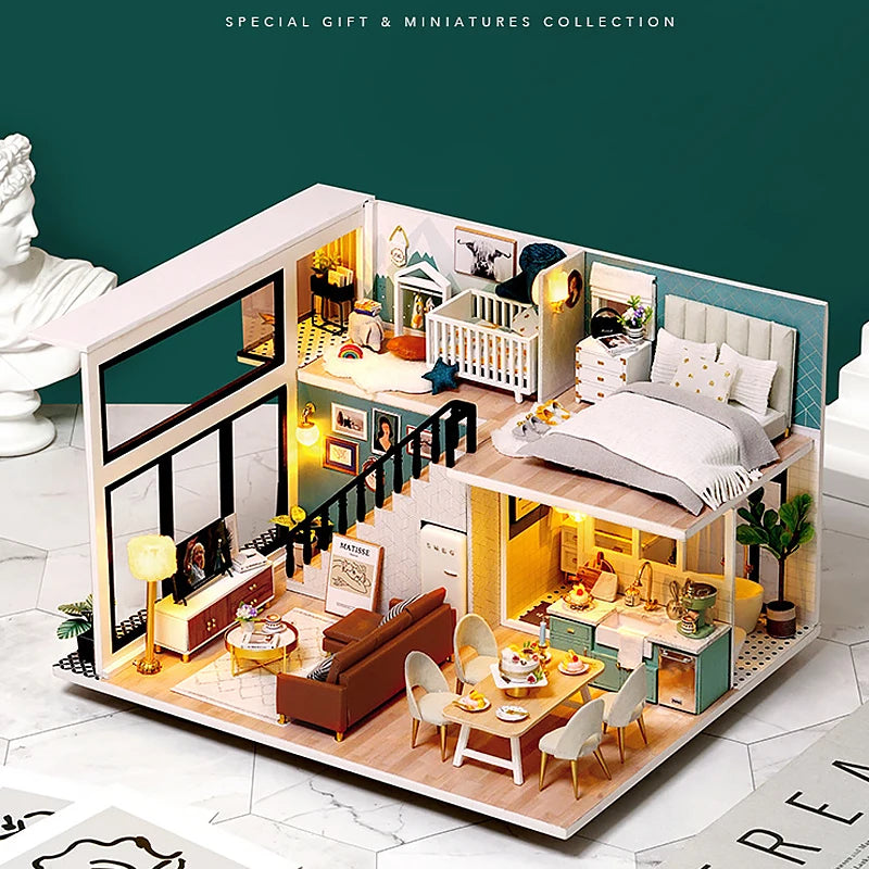 3D Wooden Dollhouse Kit