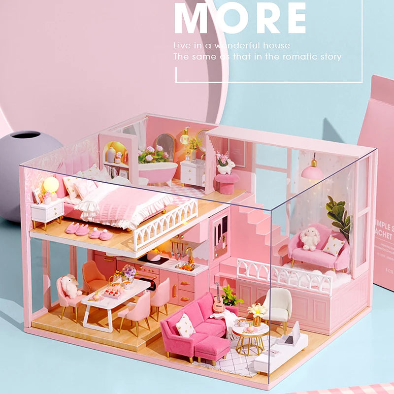 3D Wooden Dollhouse Kit