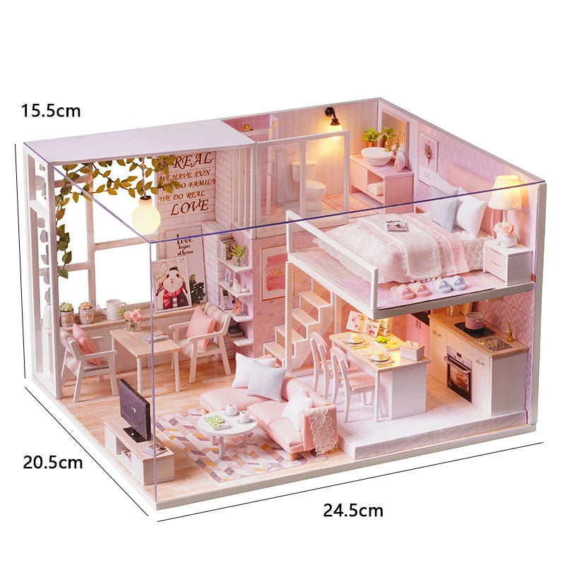 3D Wooden Dollhouse Kit