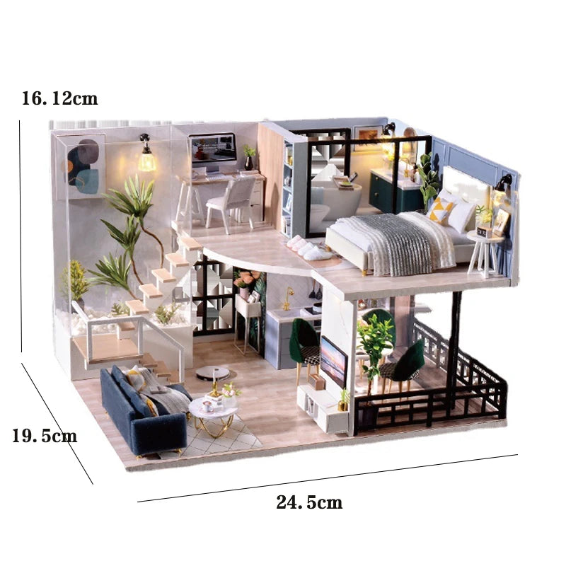 3D Wooden Dollhouse Kit