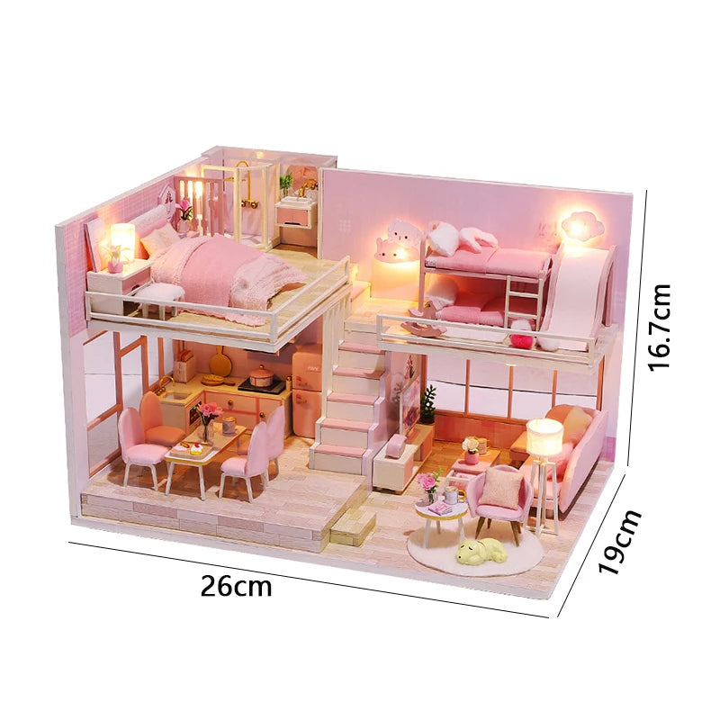3D Wooden Dollhouse Kit
