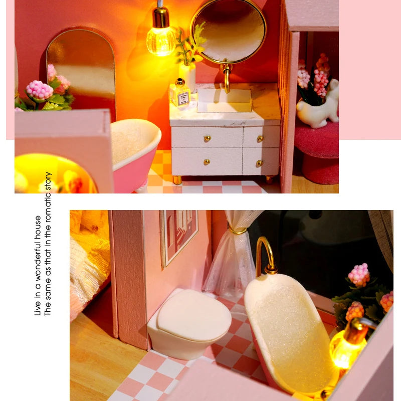 3D Wooden Dollhouse Kit