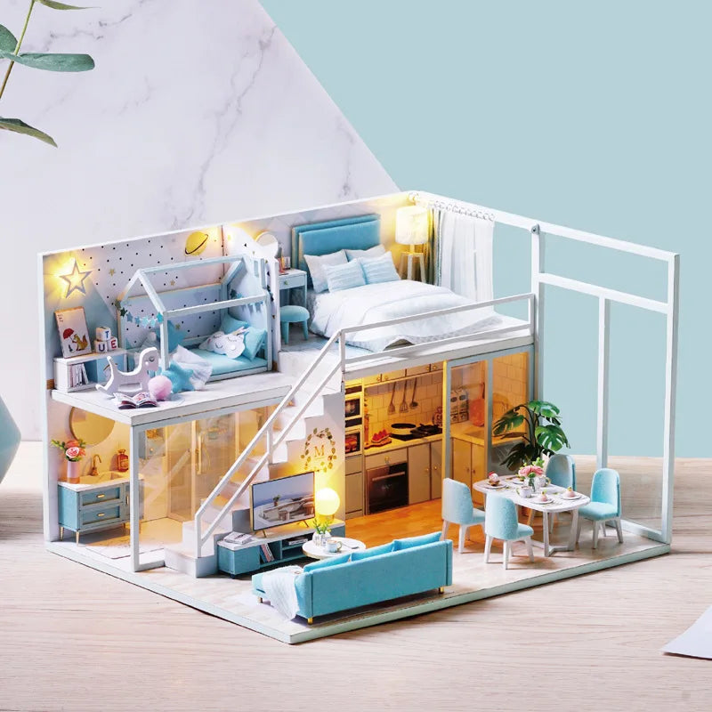 3D Wooden Dollhouse Kit